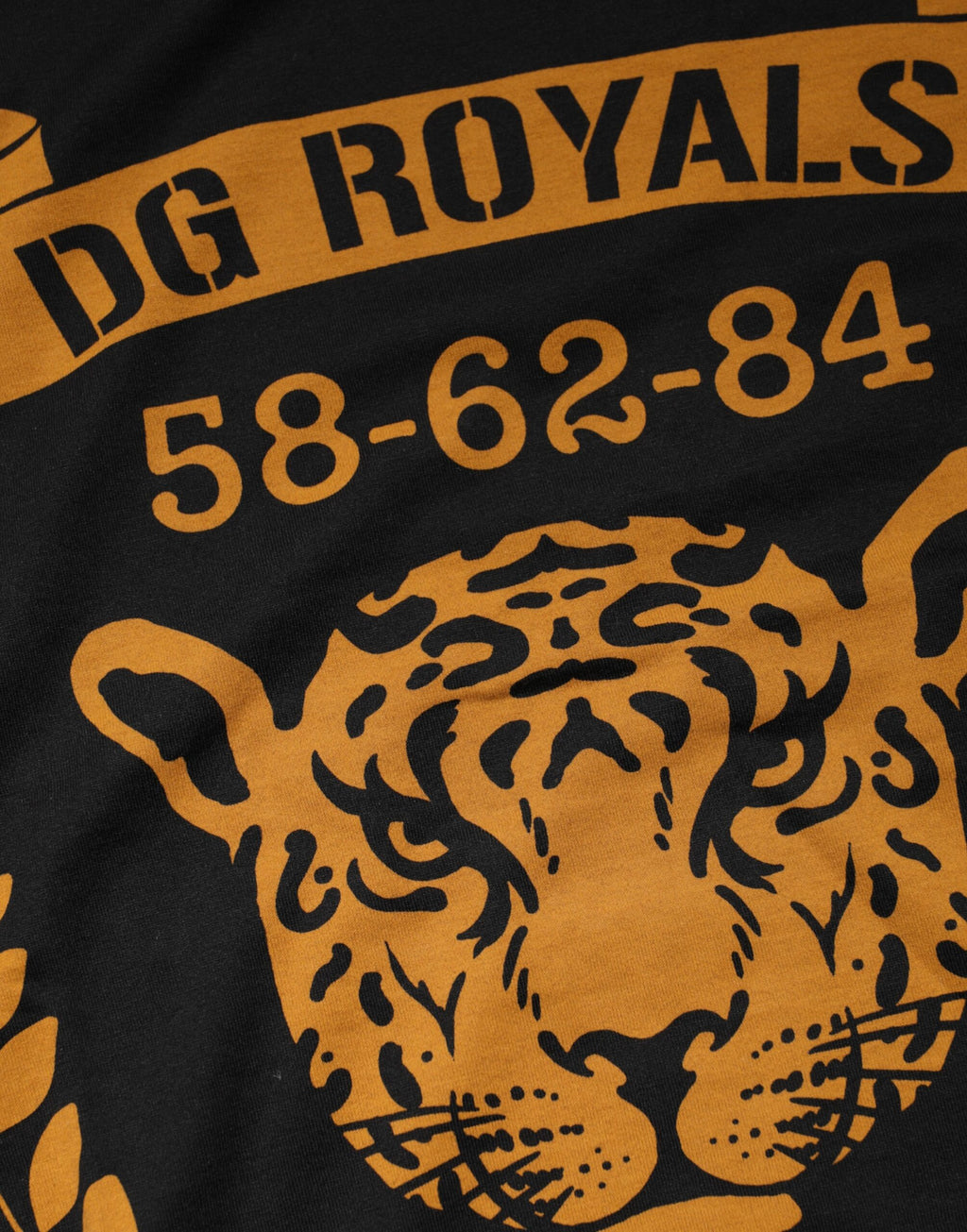 Svart DG Royals bomulls-T-skjorte med rund hals