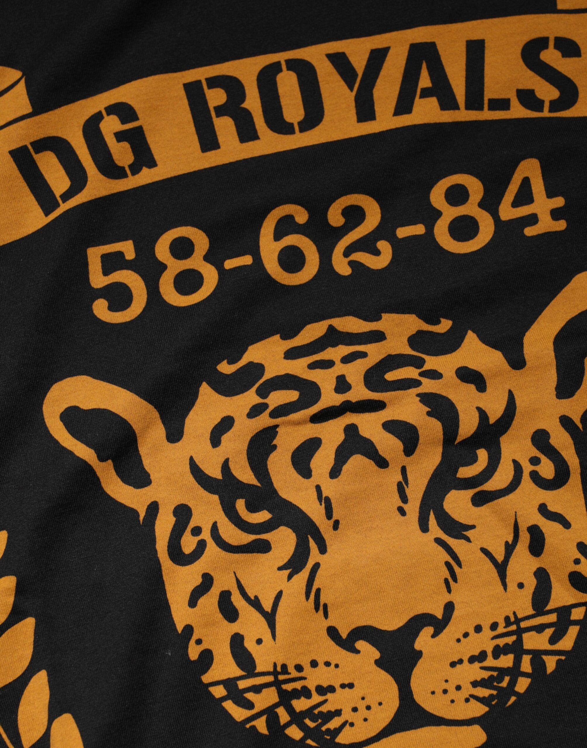 Svart DG Royals bomulls-T-skjorte med rund hals
