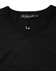 Dolce & Gabbana Black Cotton Crewneck Short Sleeves T-shirt