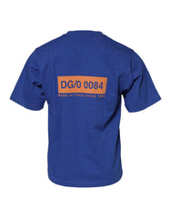 Dolce & Gabbana Blue Logo Graphic Cotton Crew Neck T-shirt