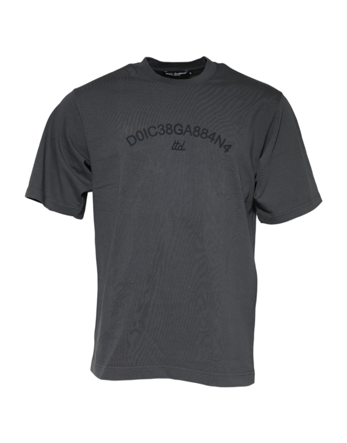 Dolce & Gabbana Gray Logo Graphic Cotton Crew Neck T-shirt
