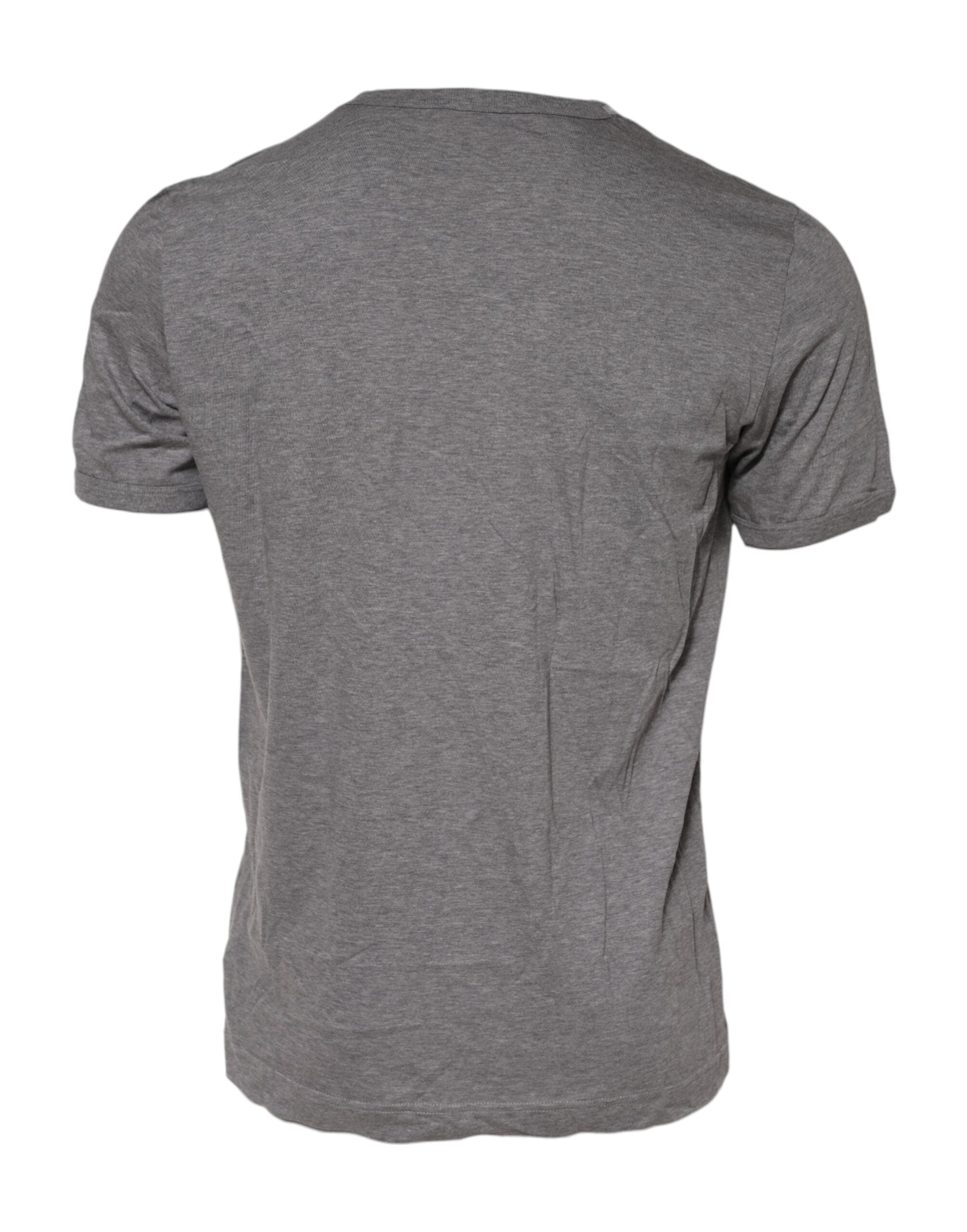 Dolce & Gabbana Gray #DGFamily Cotton Crew Neck T-shirt