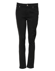 Dolce & Gabbana Black Cotton Skinny Mid Waist Denim Jeans