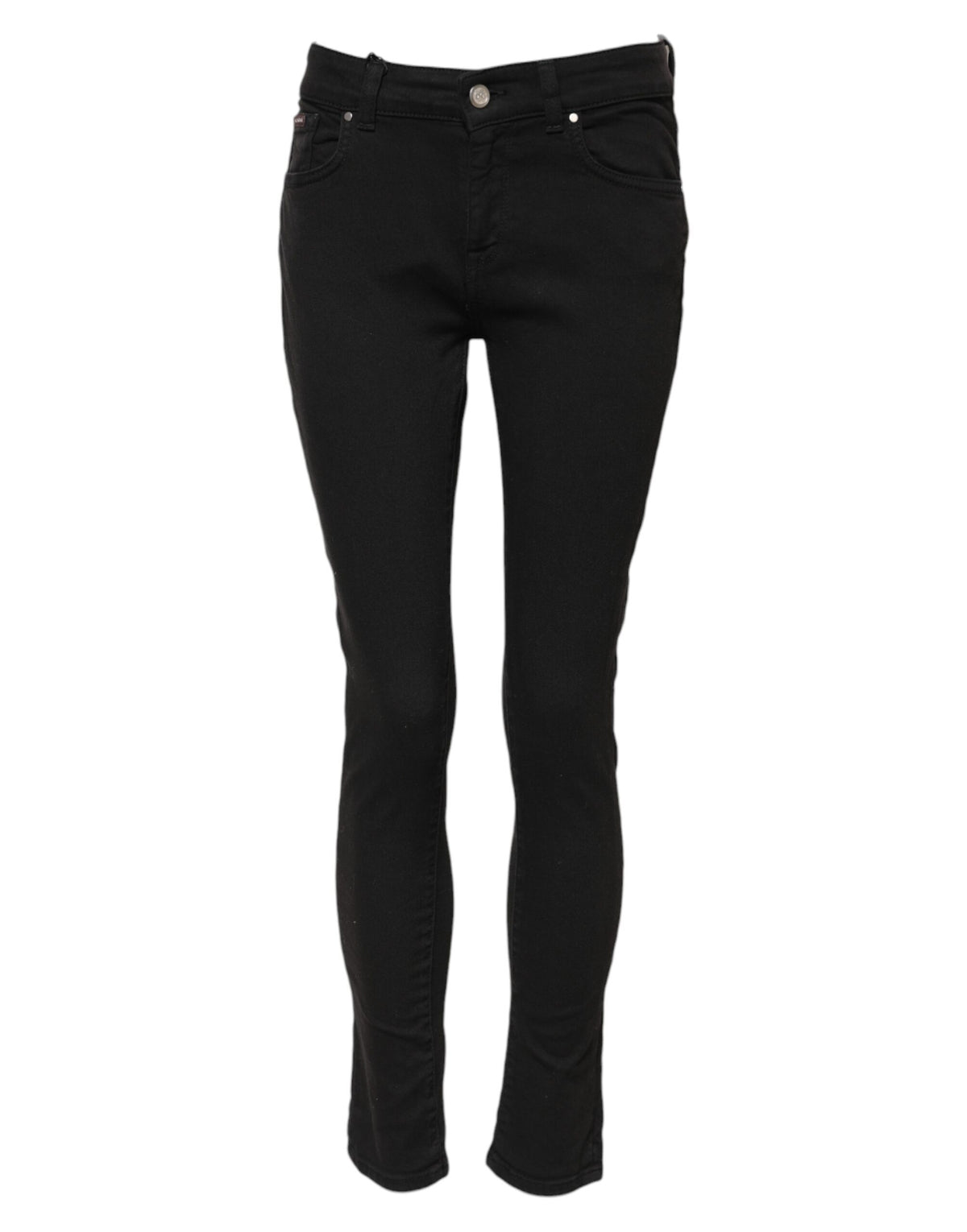 Dolce & Gabbana Black Cotton Skinny Mid Waist Denim Jeans