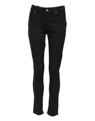 Dolce & Gabbana Black Cotton Skinny Mid Waist Denim Jeans