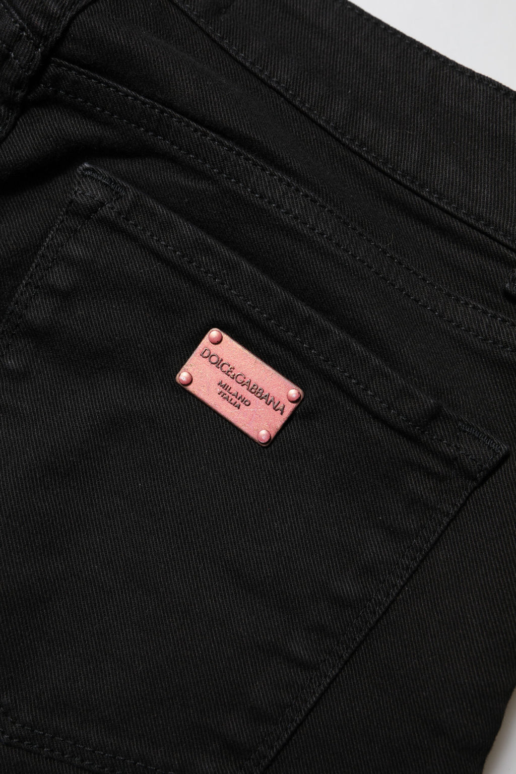 Svarte skinny bomullsjeans med medium midje 