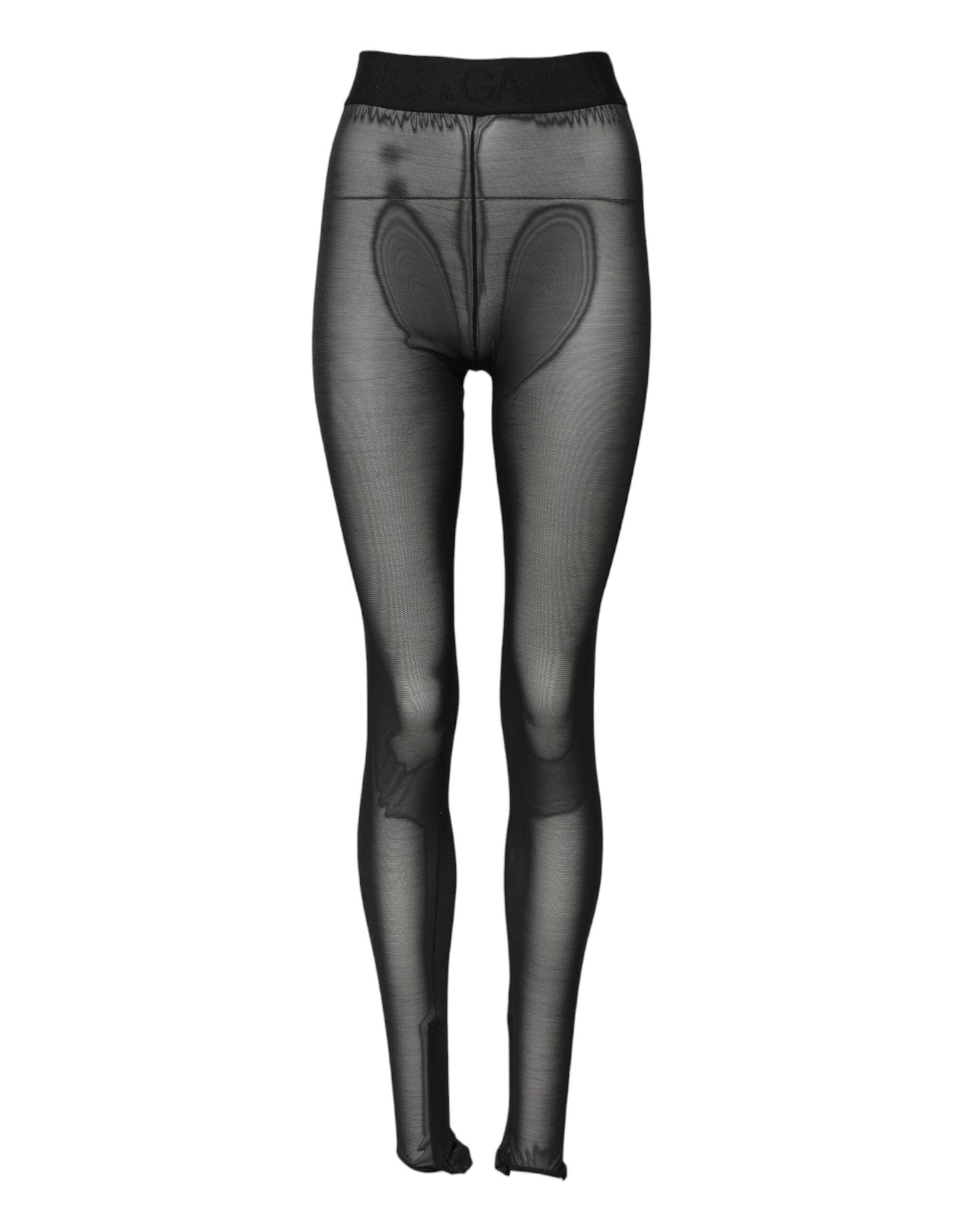 Svarta nylonleggings stretchbyxor