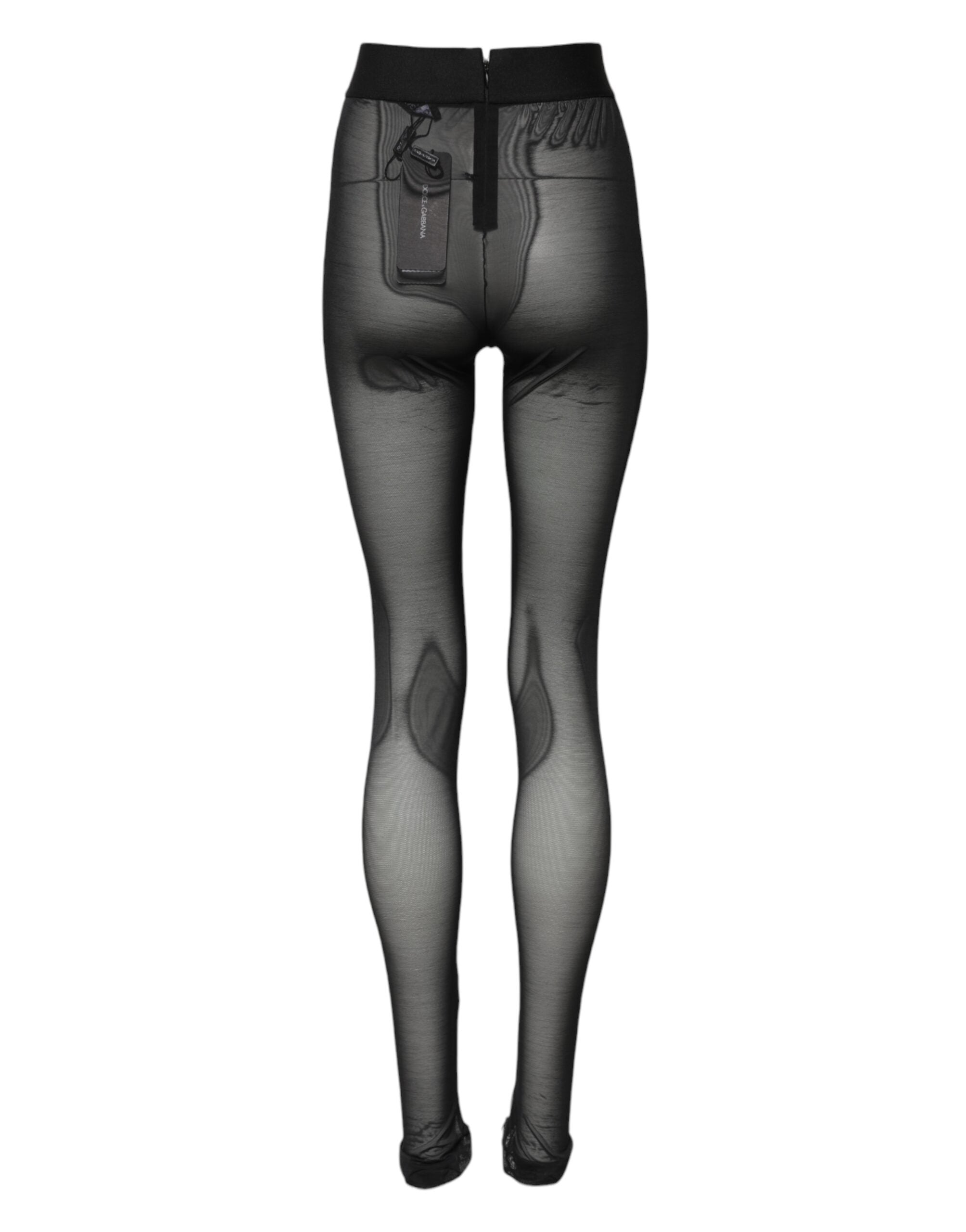 Svarta nylonleggings stretchbyxor