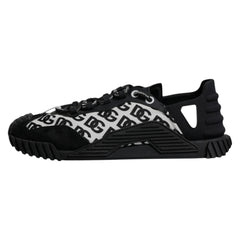 Dolce & Gabbana Black Logo Lace Up Low Top NS1 Sneakers
