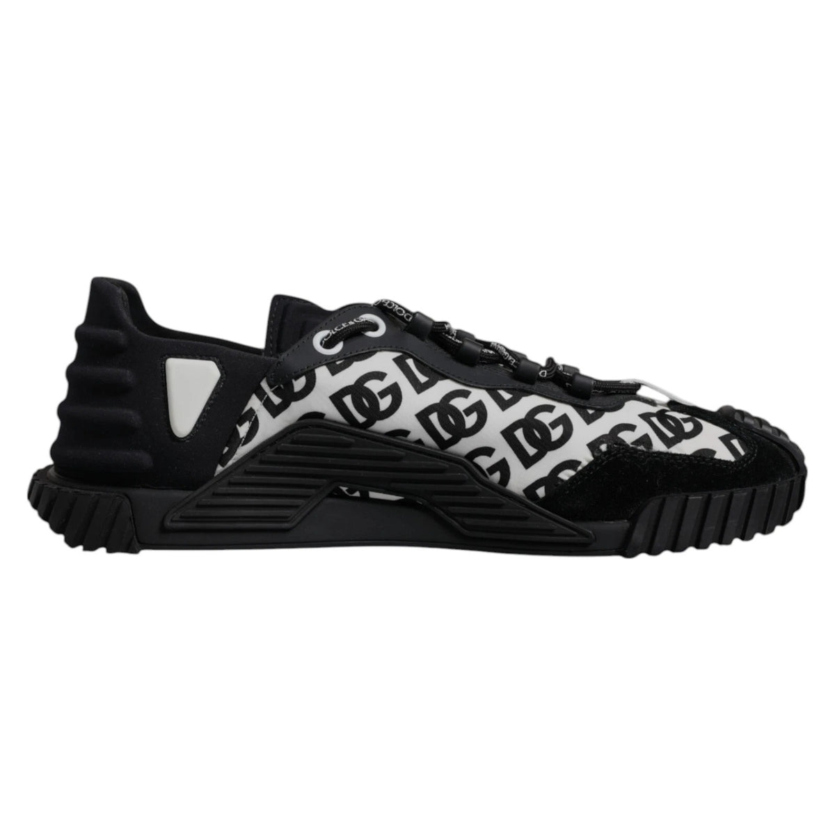 Dolce & Gabbana Black Logo Lace Up Low Top NS1 Sneakers