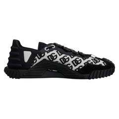 Dolce & Gabbana Black Logo Lace Up Low Top NS1 Sneakers