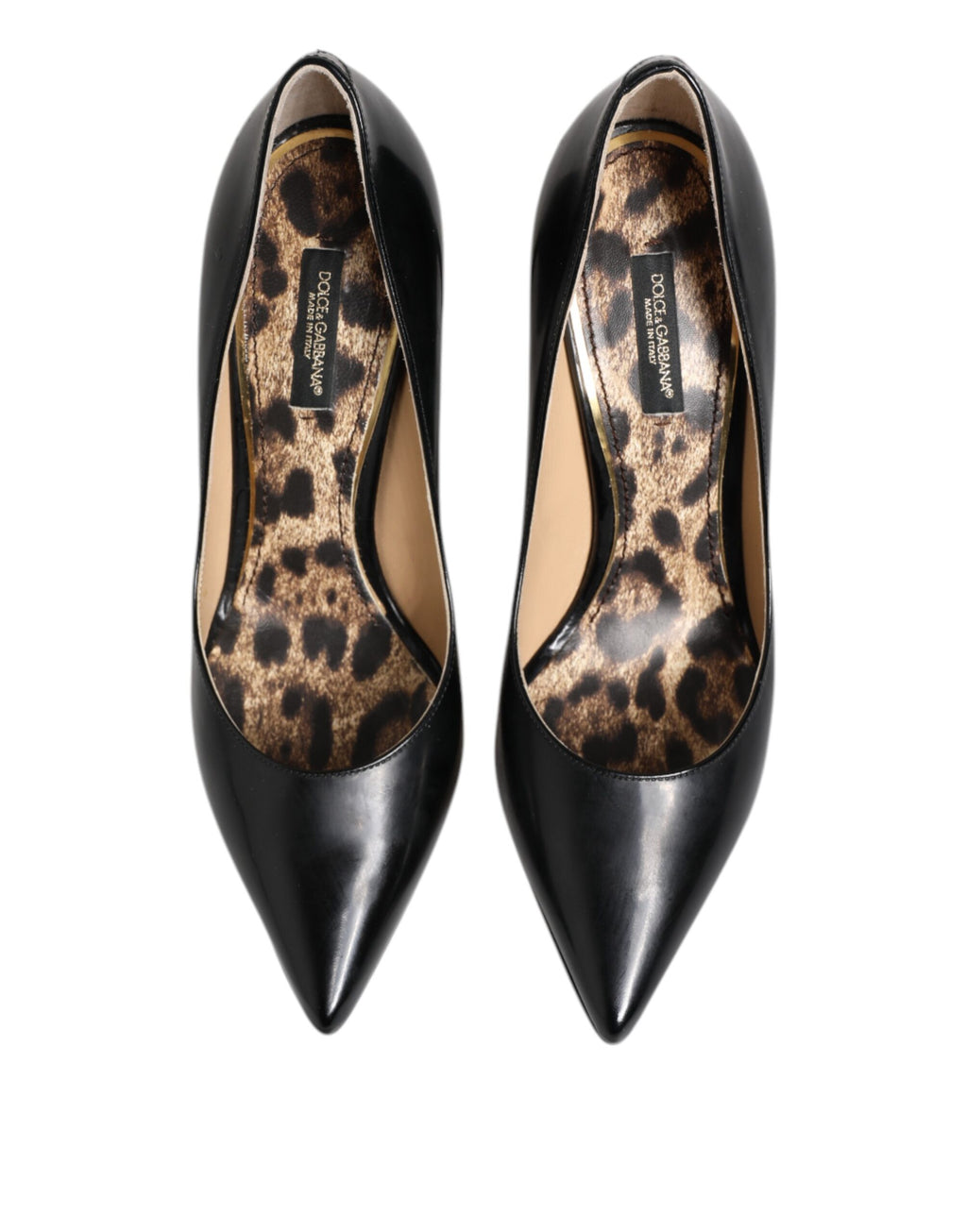 Svarta kalvskinns- och stilettklackade pumps