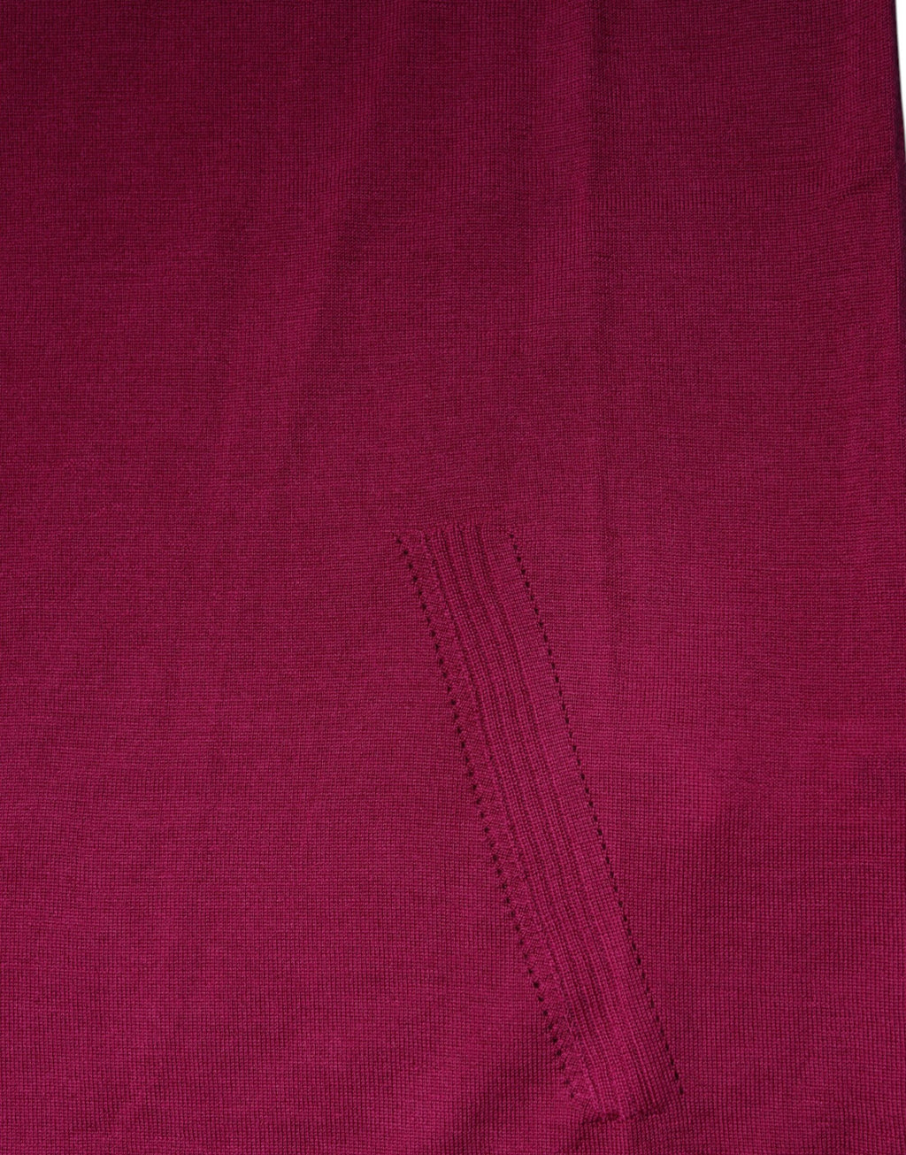 Fuchsia ulltröja med långa ärmar och polotröja