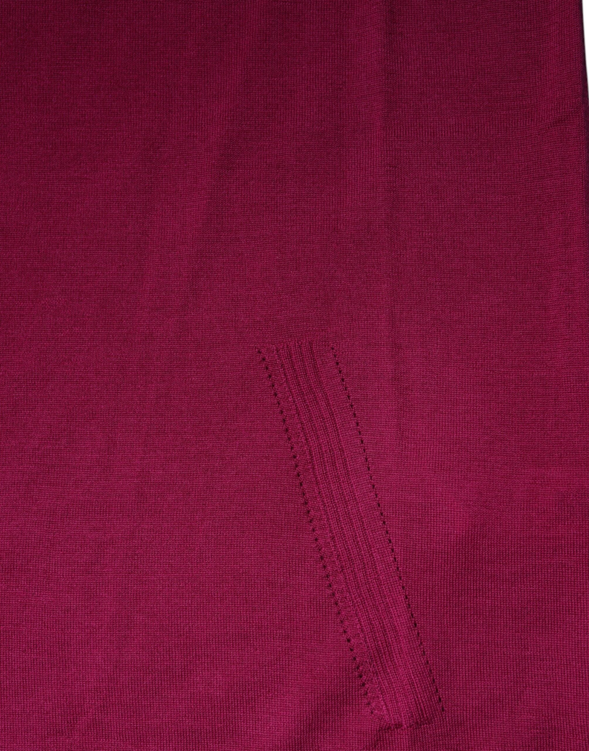 Fuchsia ulltröja med långa ärmar och polotröja