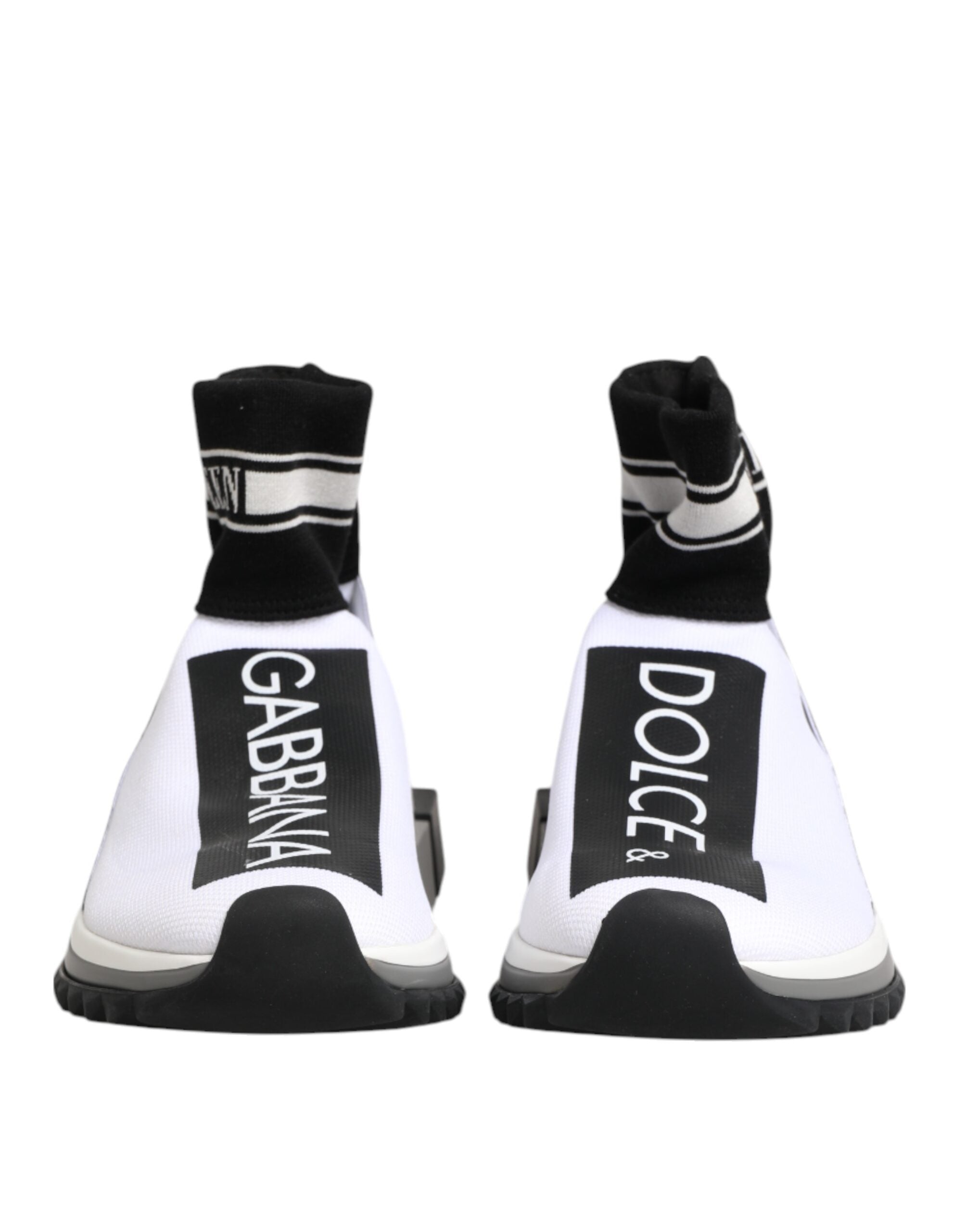 Hvite Svarte Sorrento Sokker Sneakers Sko