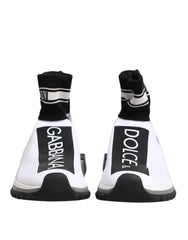 Dolce & Gabbana White Black Sorrento Socks Sneakers Shoes