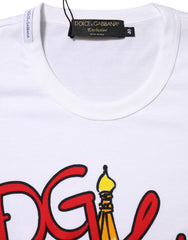 Dolce & Gabbana White DG Loves Moscow Crew Neck T-shirt
