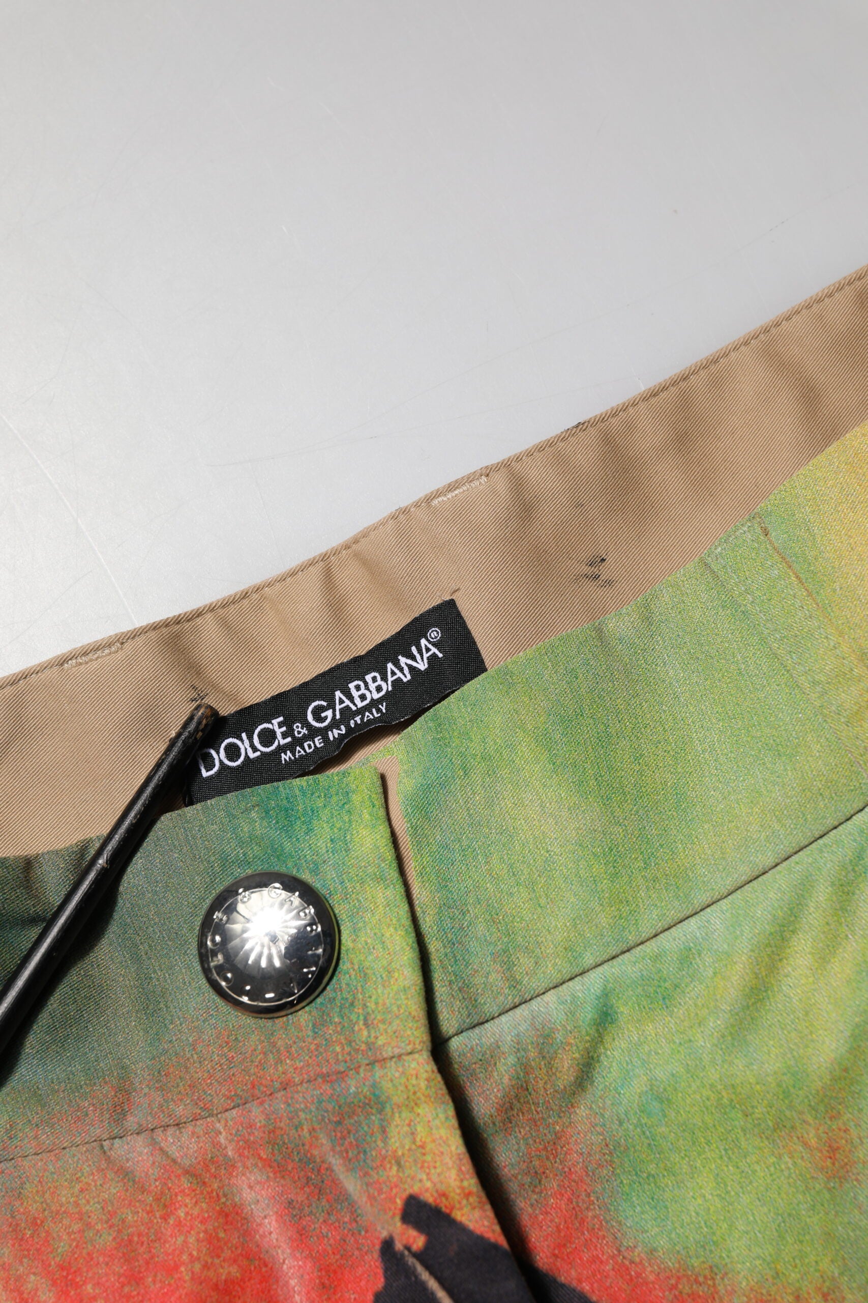 Dolce & Gabbana Multicolor High Waist Cargo Trouser Pants