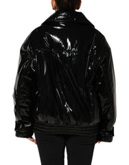 Dolce & Gabbana Black Polyester Quilted Puffer Coat Jacket