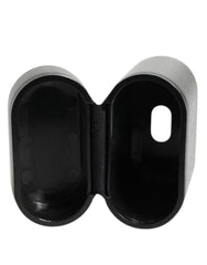 Dolce &amp; Gabbana Svart Läderfodral med Logotyptryck och Flipfodral till Herr Airpods