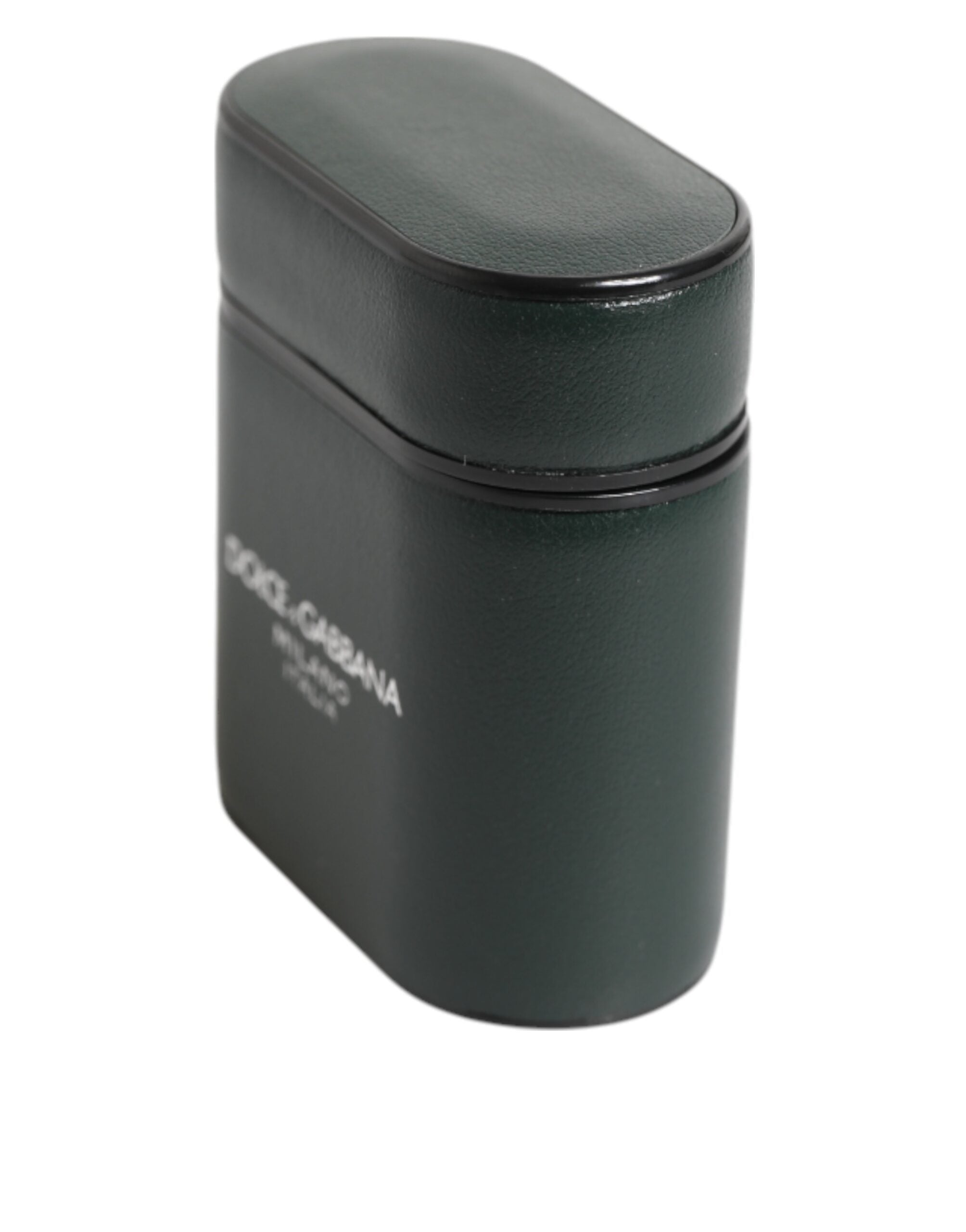 Dolce &amp; Gabbana Svart Läderfodral med Logotyptryck och Flipfodral till Herr Airpods