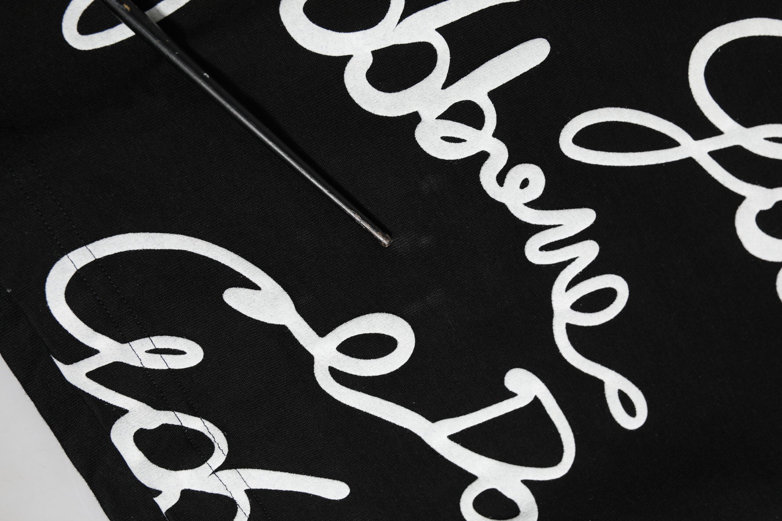 Dolce & Gabbana Black Logo Print Cotton Crew Neck T-shirt