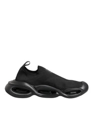 Dolce & Gabbana Black Slip On Wave Low Top Men Sneaker Shoes