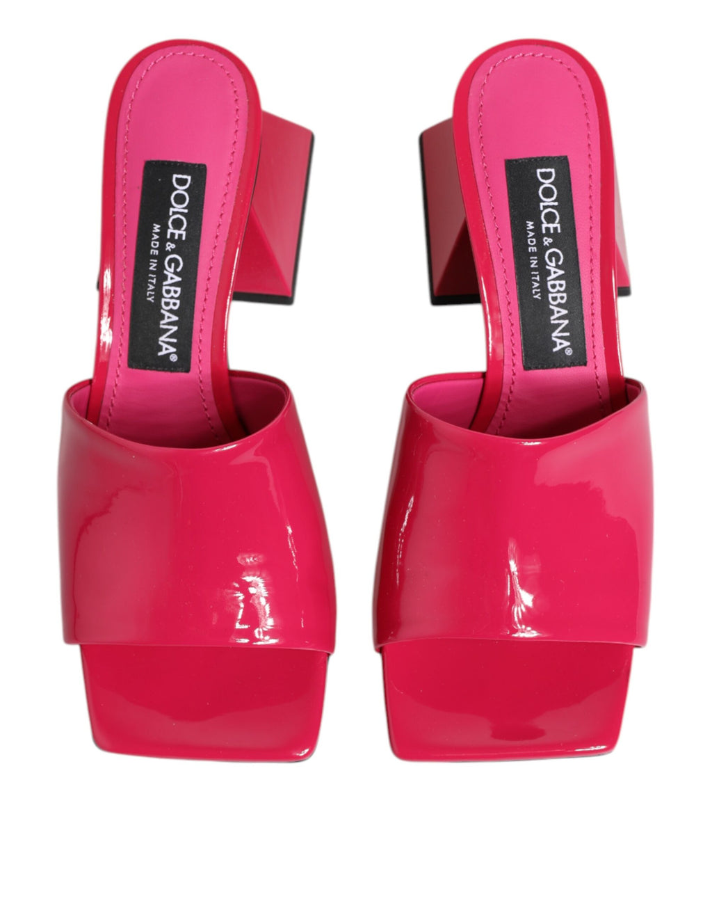 Rosa öppen tå med blockklack och mules med sandaler