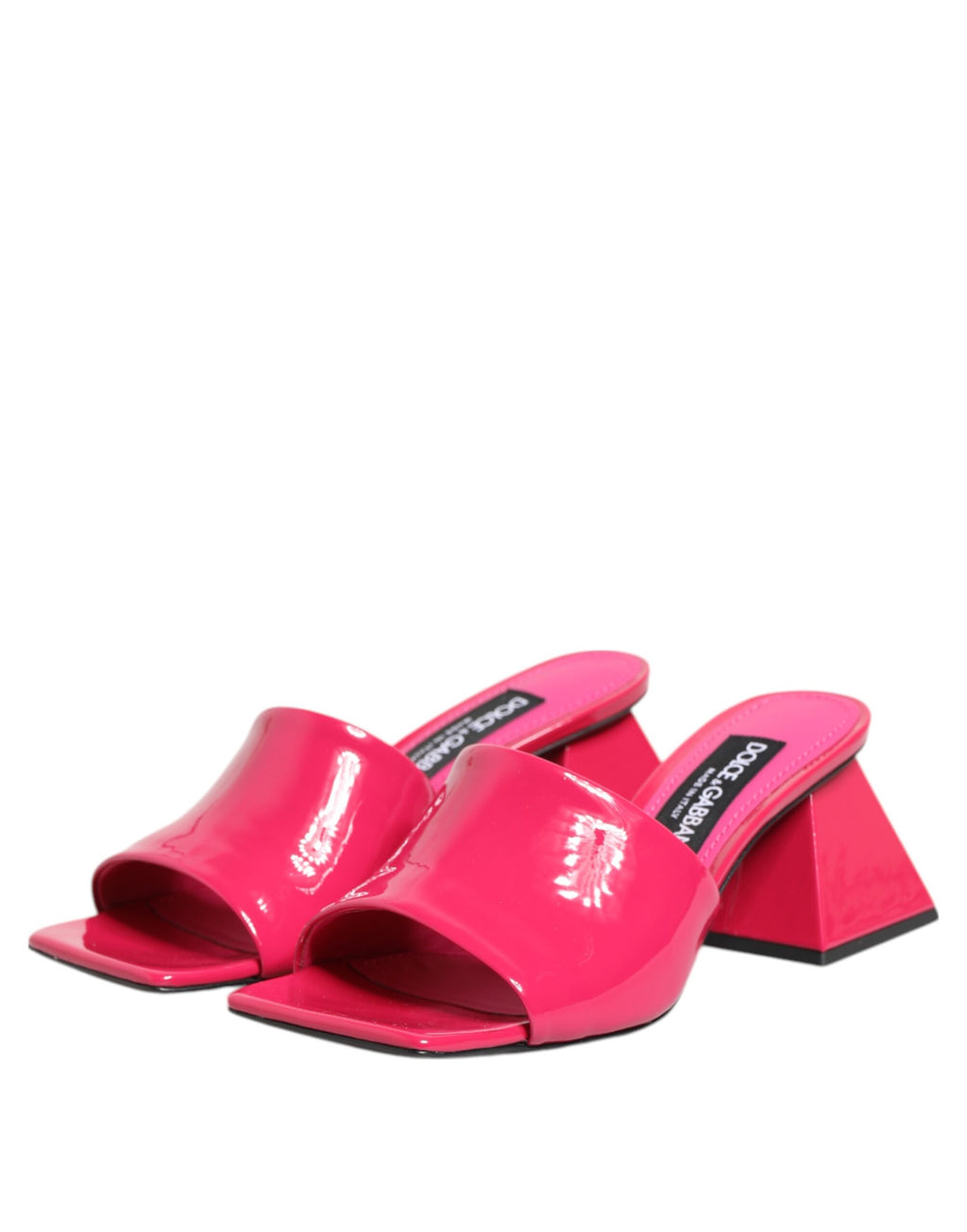 Rosa öppen tå med blockklack och mules med sandaler
