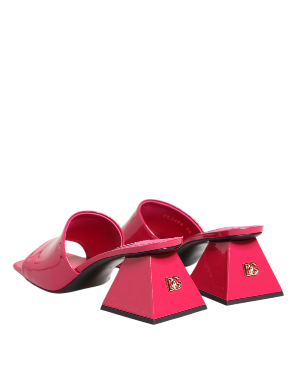 Rosa öppen tå med blockklack och mules med sandaler