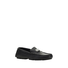 Dolce & Gabbana Black Rubber Slip-On Loafers