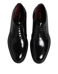 Dolce & Gabbana Black Calf Leather Lace Up Dress Shoes