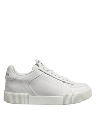 Dolce & Gabbana White Miami Leather Low Top Sneakers Shoes