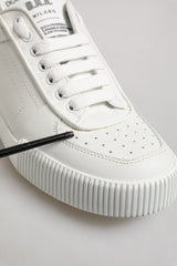 Dolce & Gabbana White Miami Leather Low Top Sneakers Shoes