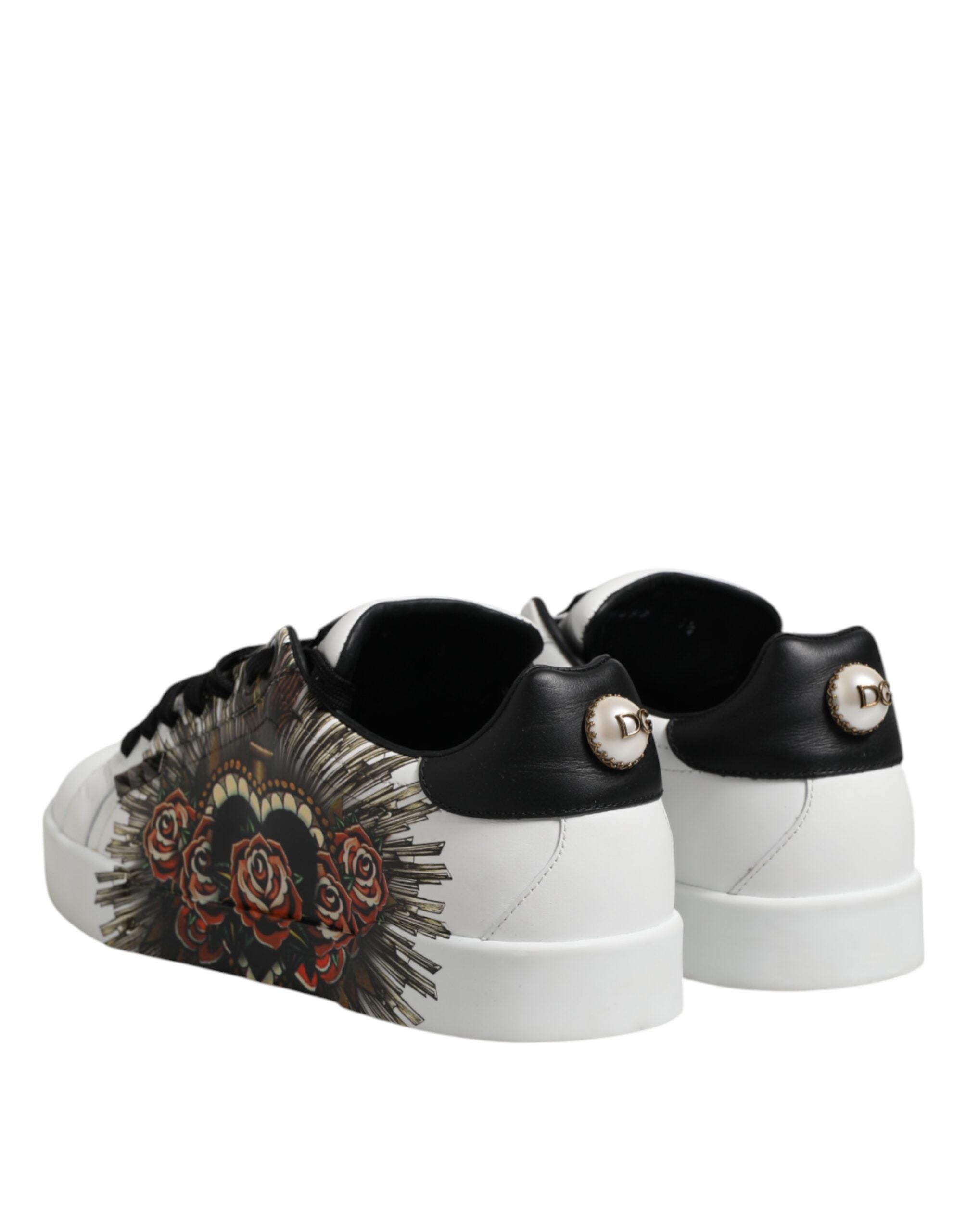 Vita Portofino Sneakers i Läder med Snörning