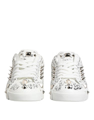 Dolce & Gabbana White Portofino Studded Men Sneakers Shoes
