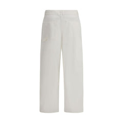 The Row Cream Cotton Cargo Pants