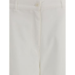 The Row Cream Cotton Cargo Pants
