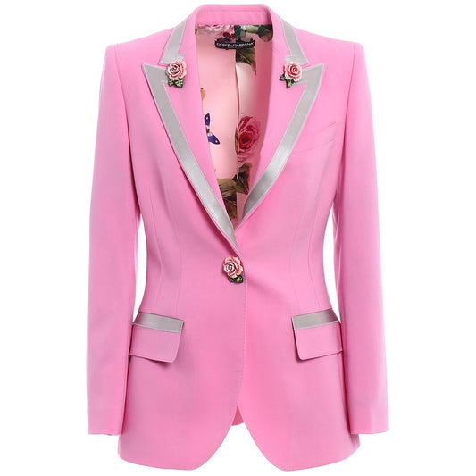 Dolce & Gabbana Pink Wool Jackets & Coat