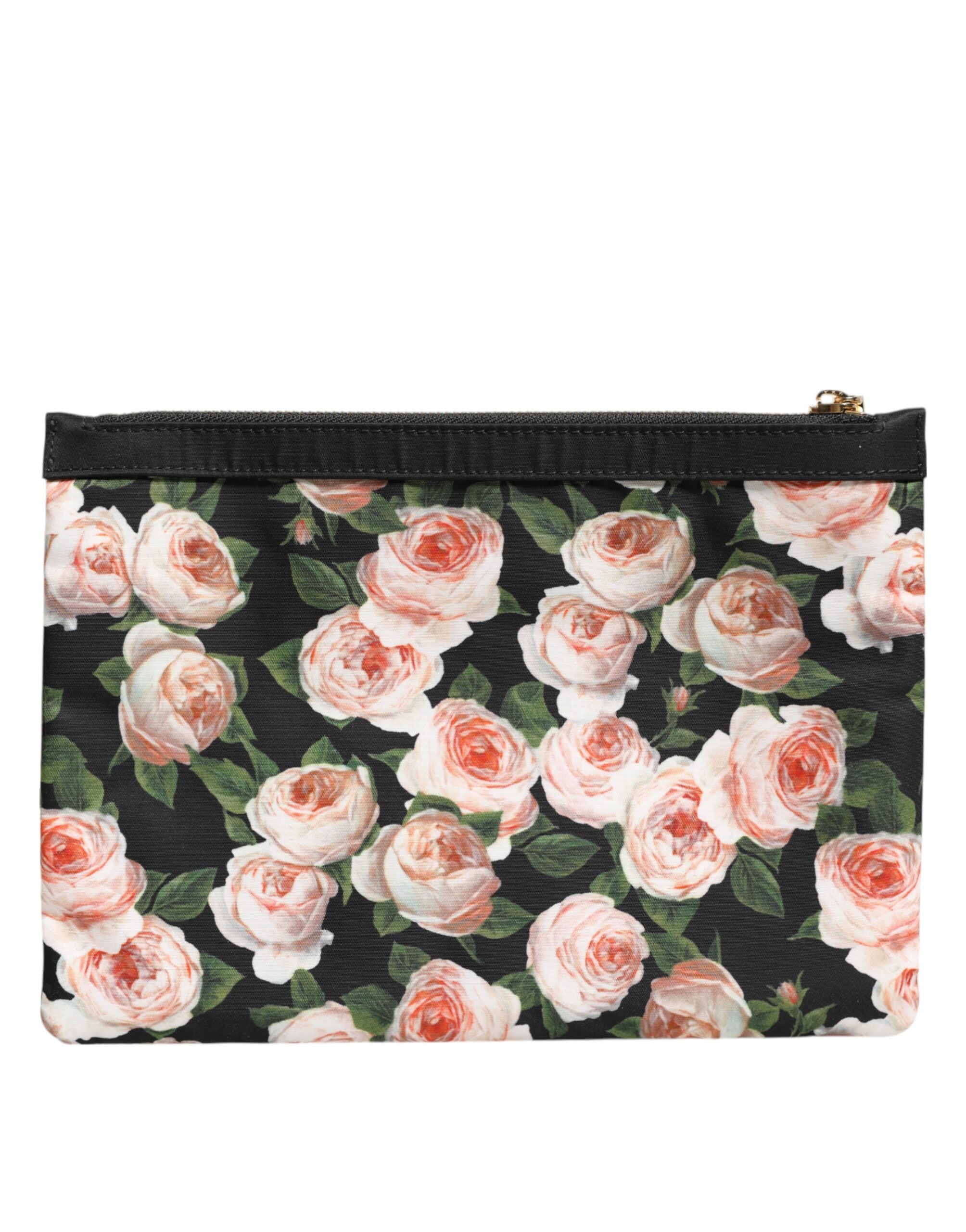 Flerfarget blomstermønster DG plakett clutch dameveske Borse-veske