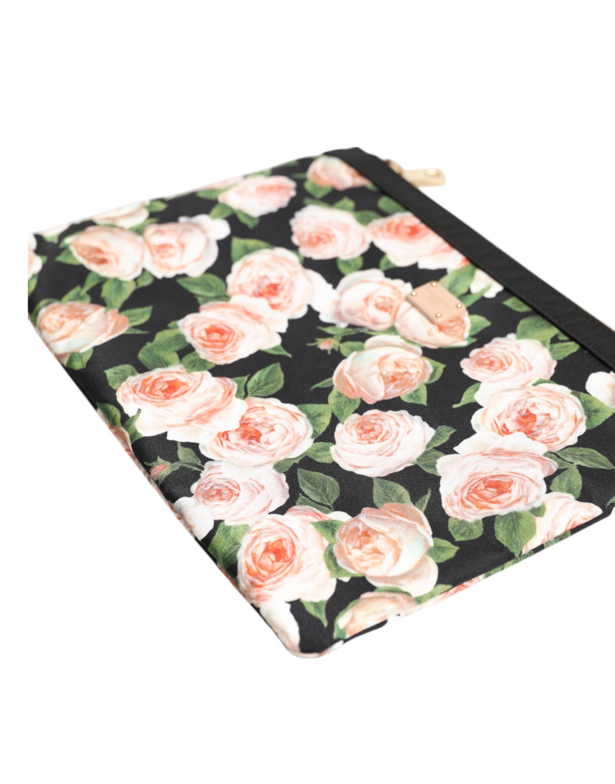Flerfarget blomstermønster DG plakett clutch dameveske Borse-veske