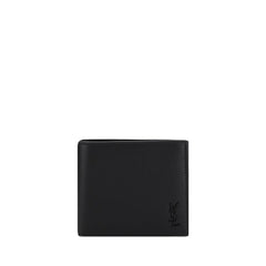 Saint Laurent Black Calf Leather Bos Taurus Wallet
