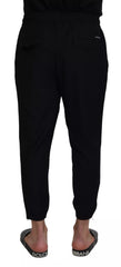 Dolce & Gabbana Black Jogger Wool Jogging Trouser