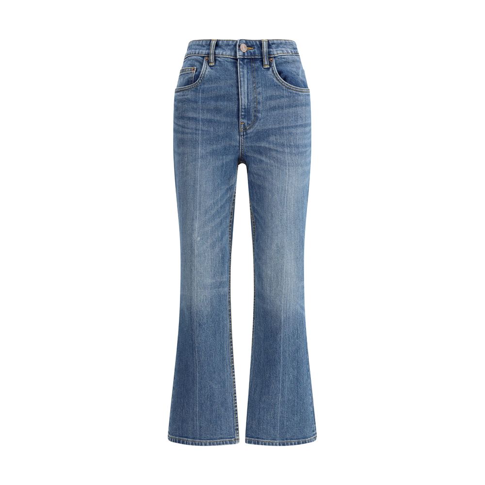Beskurna utsvängda jeans