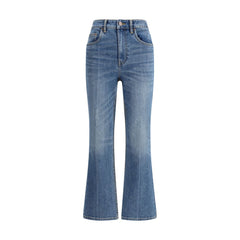 Tory Burch Light Blue Cotton Cropped Jeans