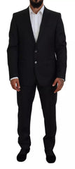 Dolce & Gabbana Melange Grey Wool 2 Piece MARTINI Suit