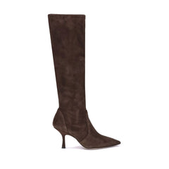 Stuart Weitzman Brown Calf Leather Bos Taurus High Heel Boots