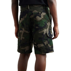 Valentino Green Cotton Cargo Shorts