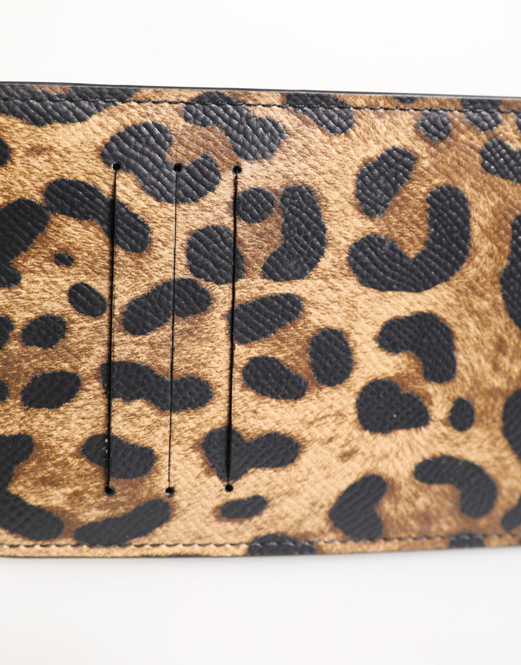 Leopardprint skinnpreget lanyard-kortholderlommebok