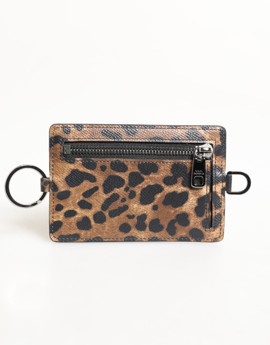 Leopardprint skinnpreget lanyard-kortholderlommebok